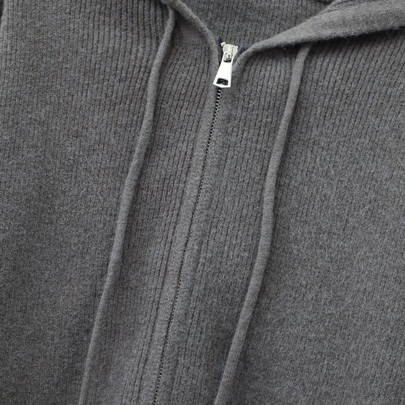 【outer】フード付きニットカーデ　M27372