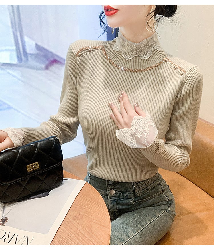 【tops】ドッキングニットトップス　M27425