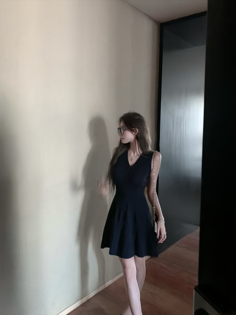 【dress】ノースリーブニットワンピース　M30256