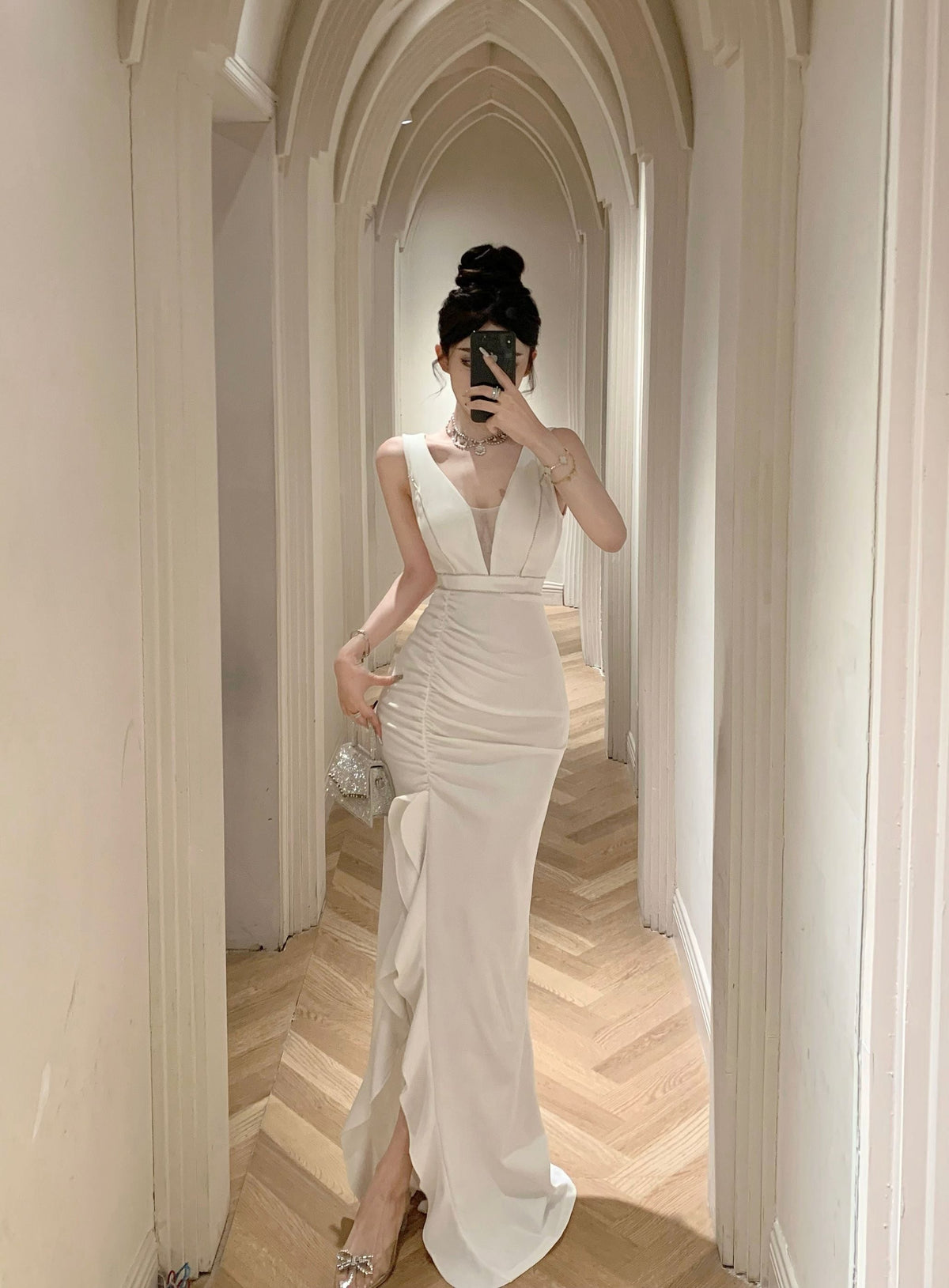 【dress】スリットワンピース　M24072