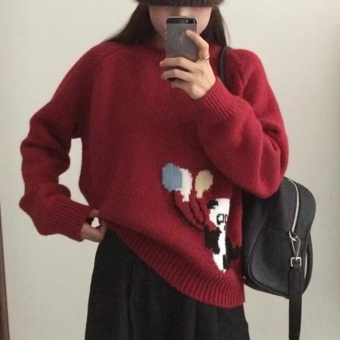 【tops】ジャカードニットセーター　M28777