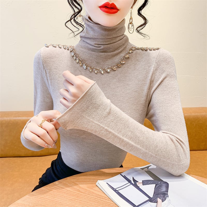 【tops】ビジューニットトップス　M27731