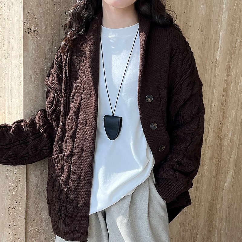 【outer】Vネックニットカーディガン Q7094