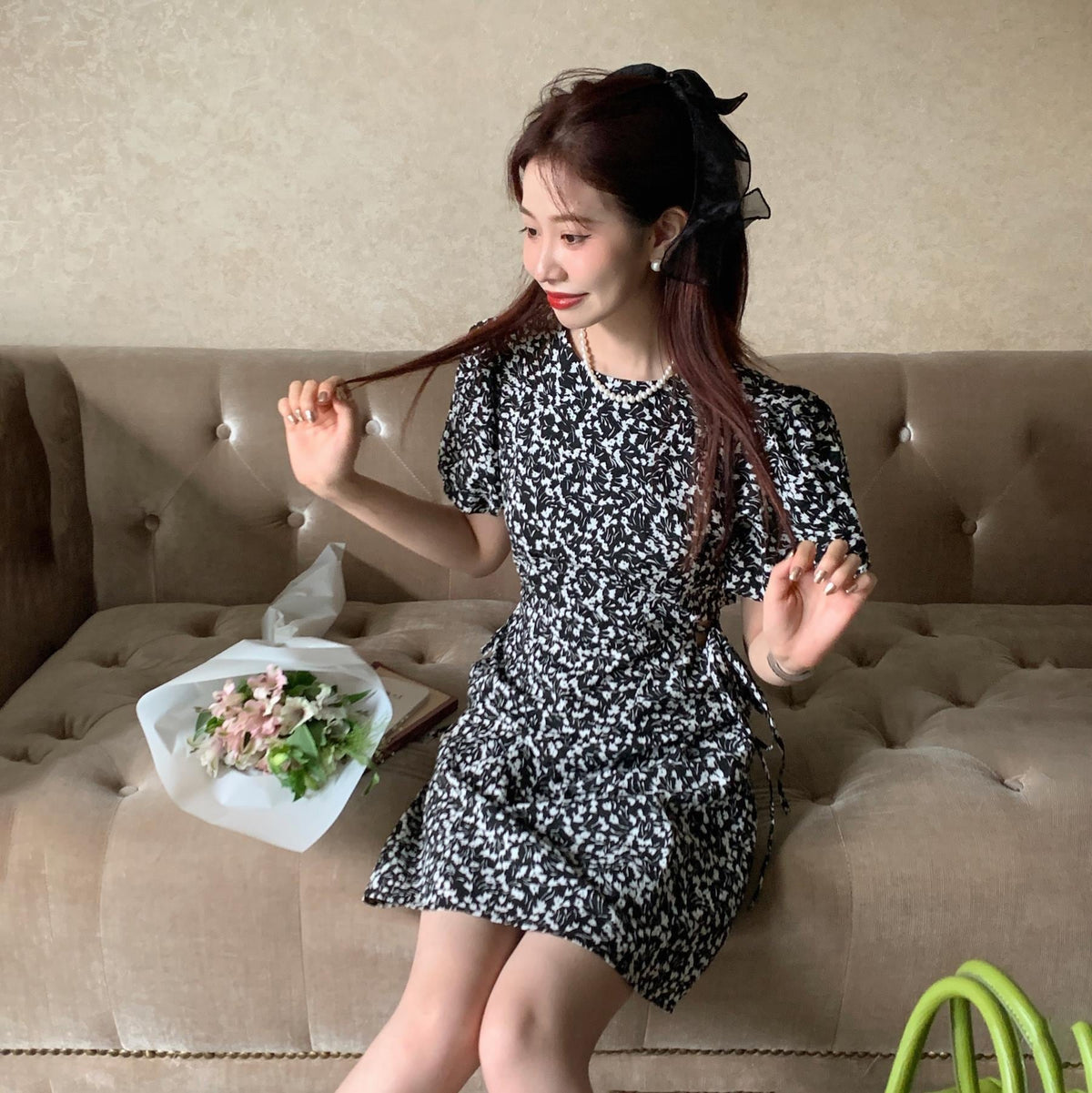 【dress】花柄ワンピース　M24870