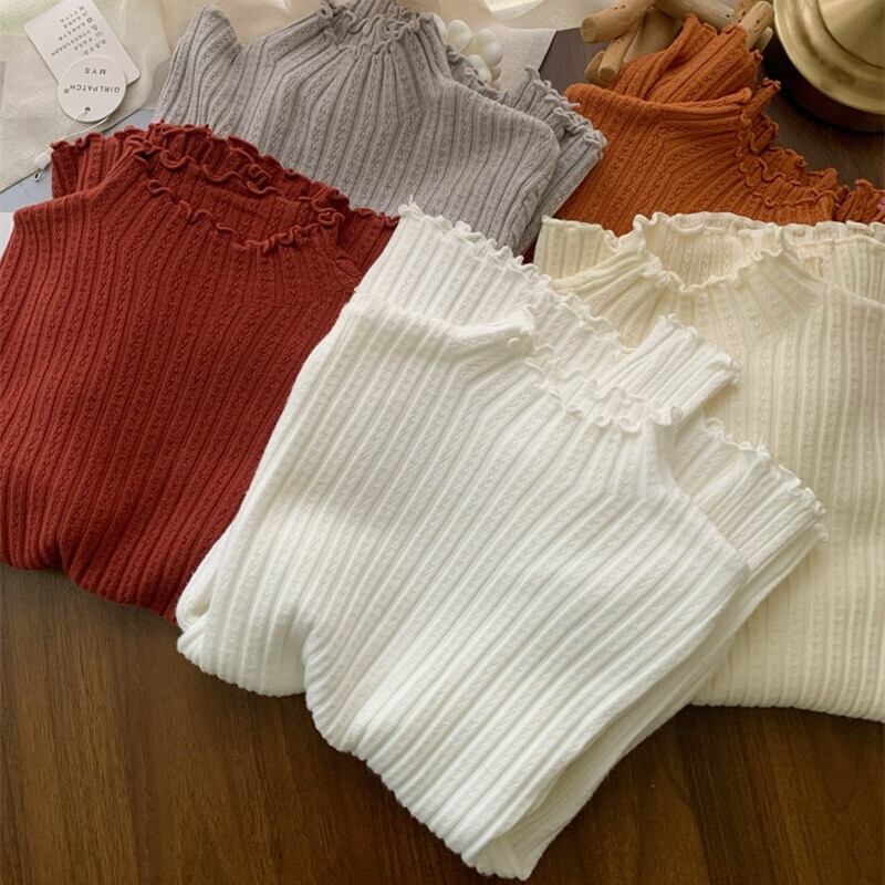【tops】フリルニットトップス　M26833