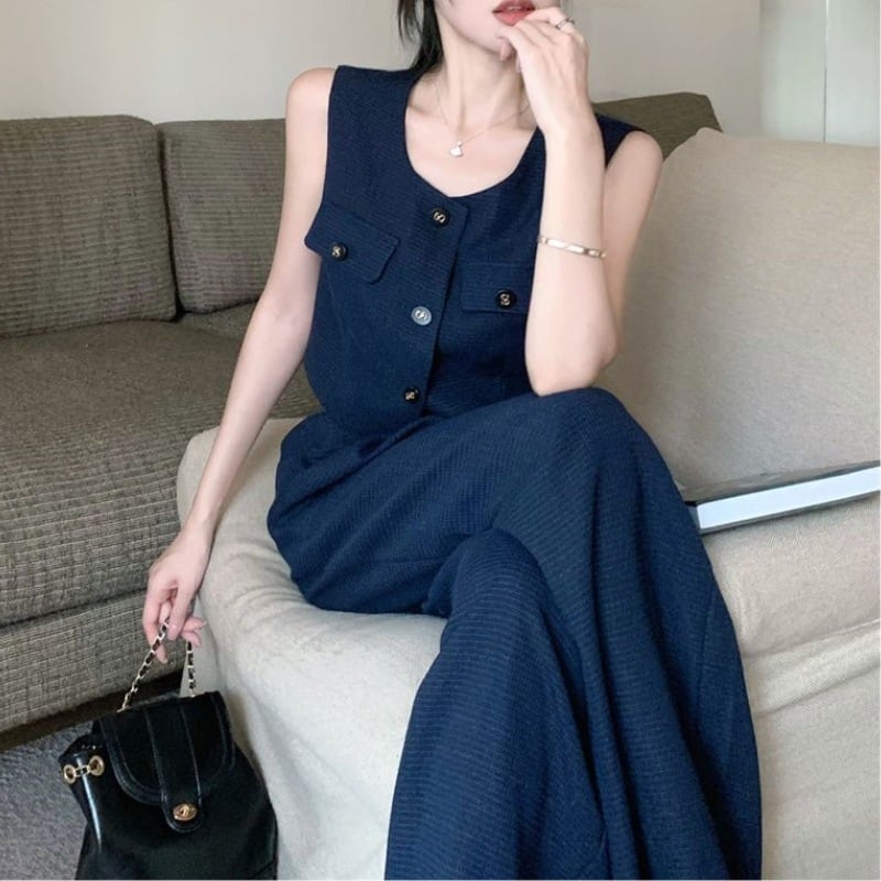 【set】タンクトップ+ガウチョパンツ2点セットF7278