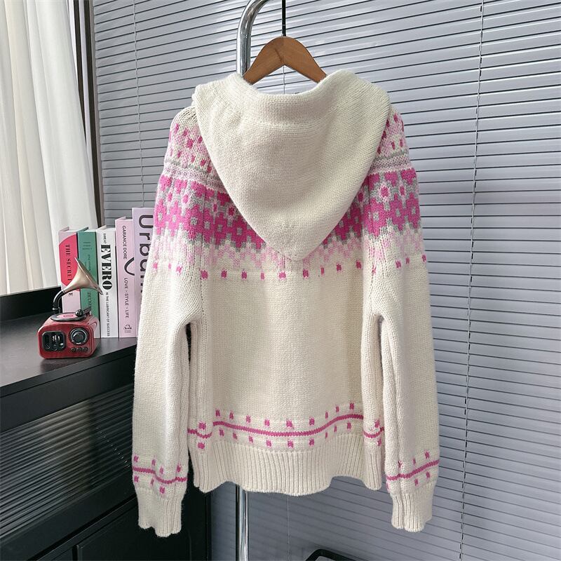 【outer】ジャカードニットカーデ　M28299