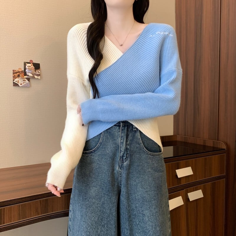 【tops】クロスニットトップス　M28275
