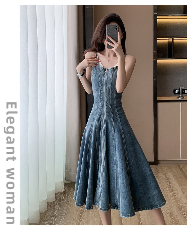【dress】デニムキャミワンピース　M24267