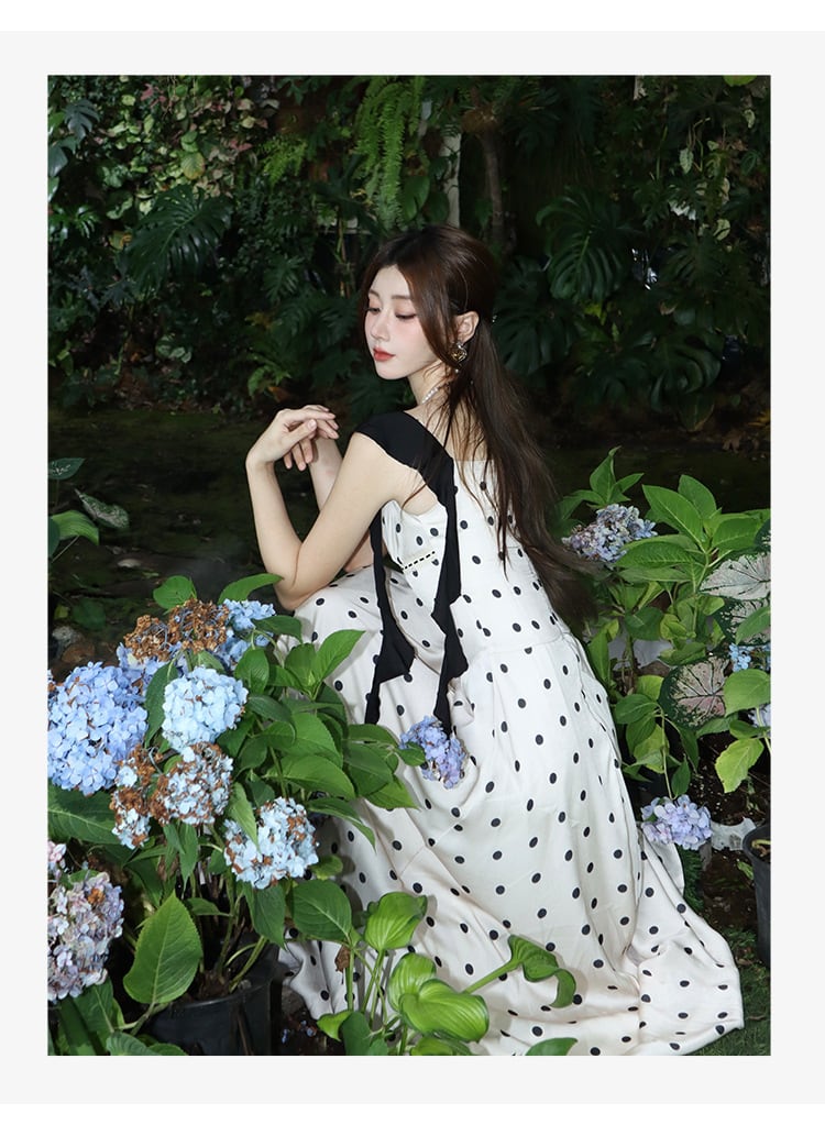 【dress】ドット柄キャミワンピース　M24759
