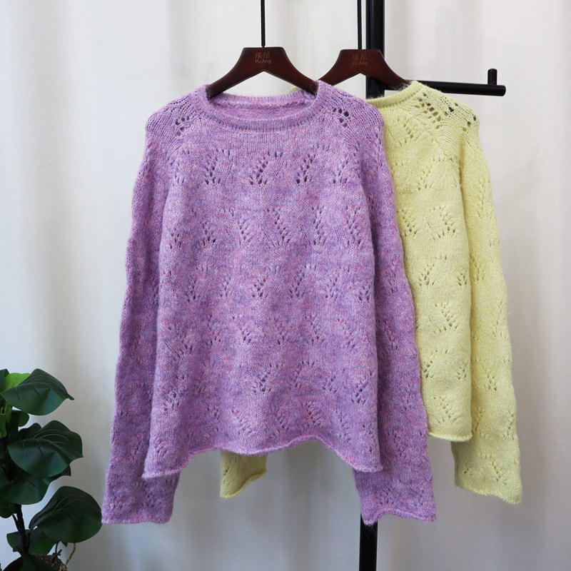 【tops】カットワークニットセーター　M25586