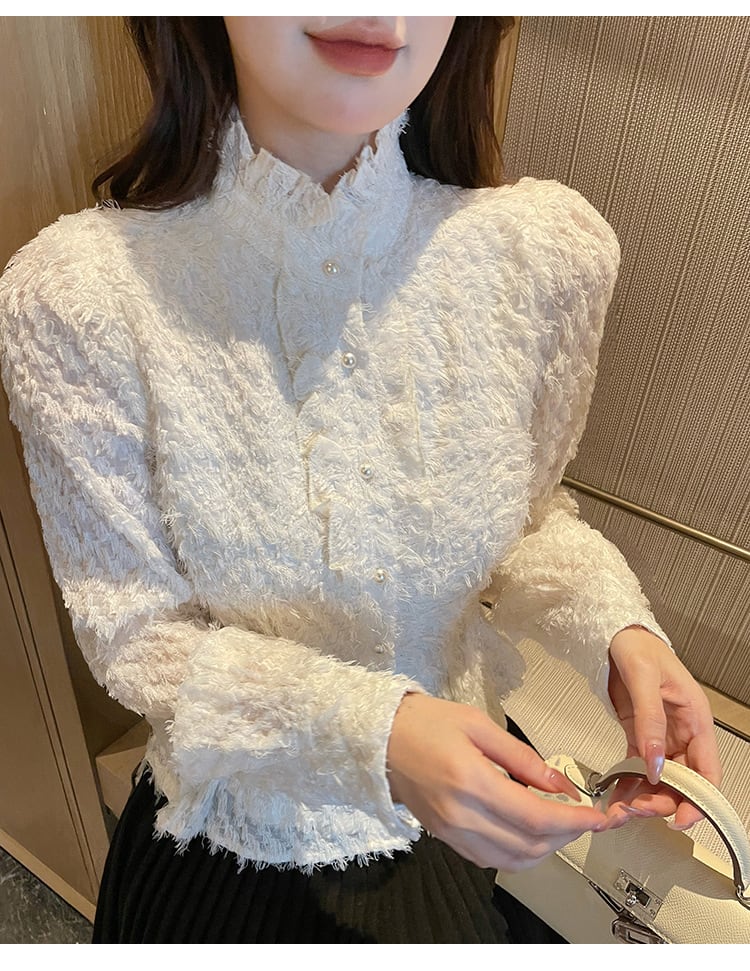 【tops】裹起毛シャツトップス　M27421