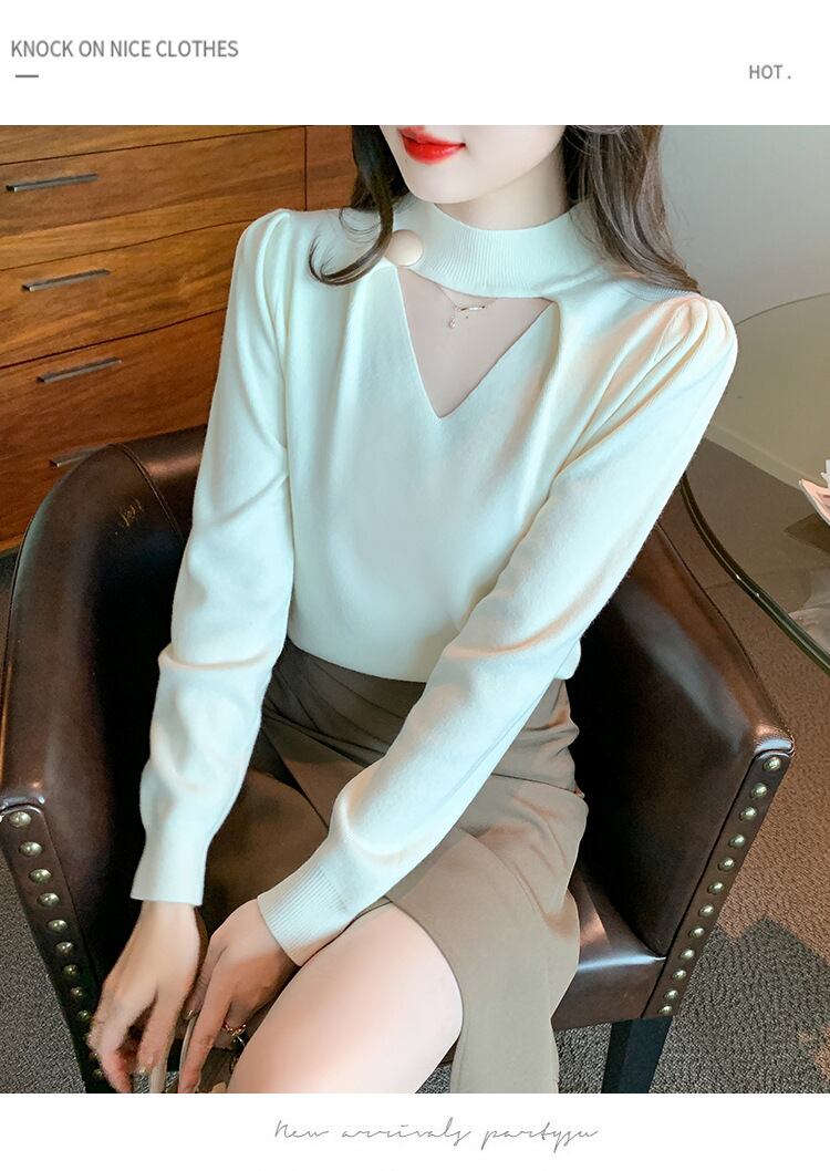 【tops】ニットトップス　M18854