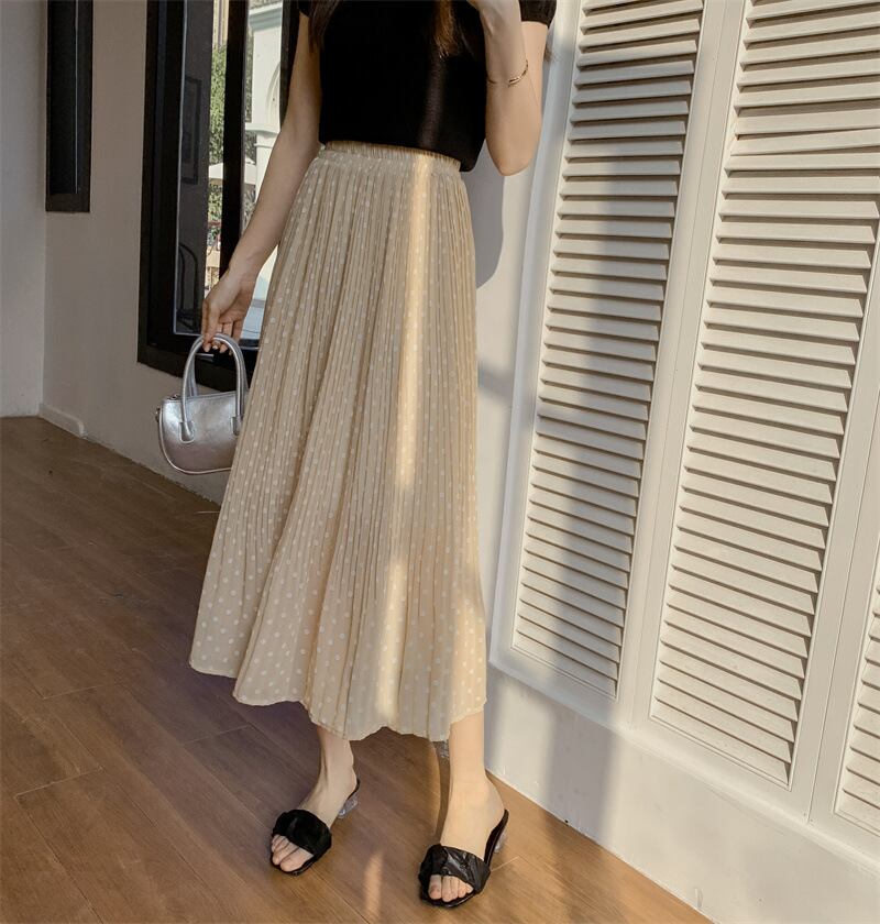 【bottoms】シフォンドット柄スカートG20489