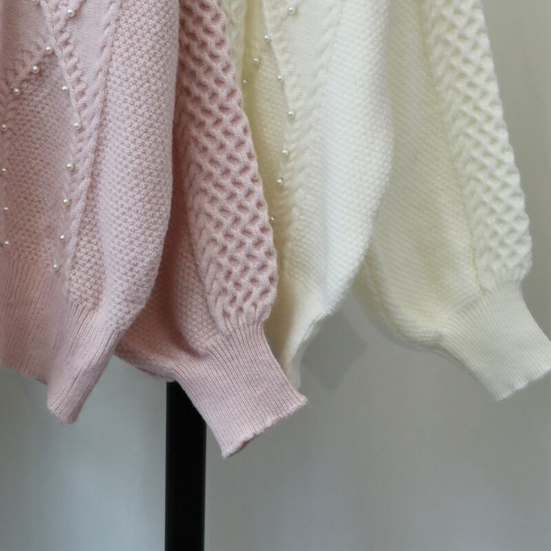 【tops】立体フラワーニットセーター　M28595