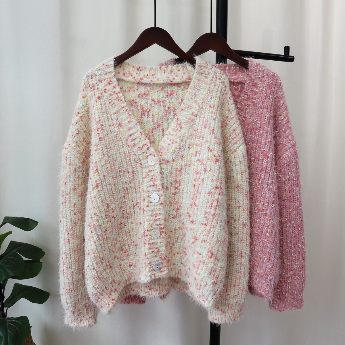 【outer】Vネックニットカーデ　M18541