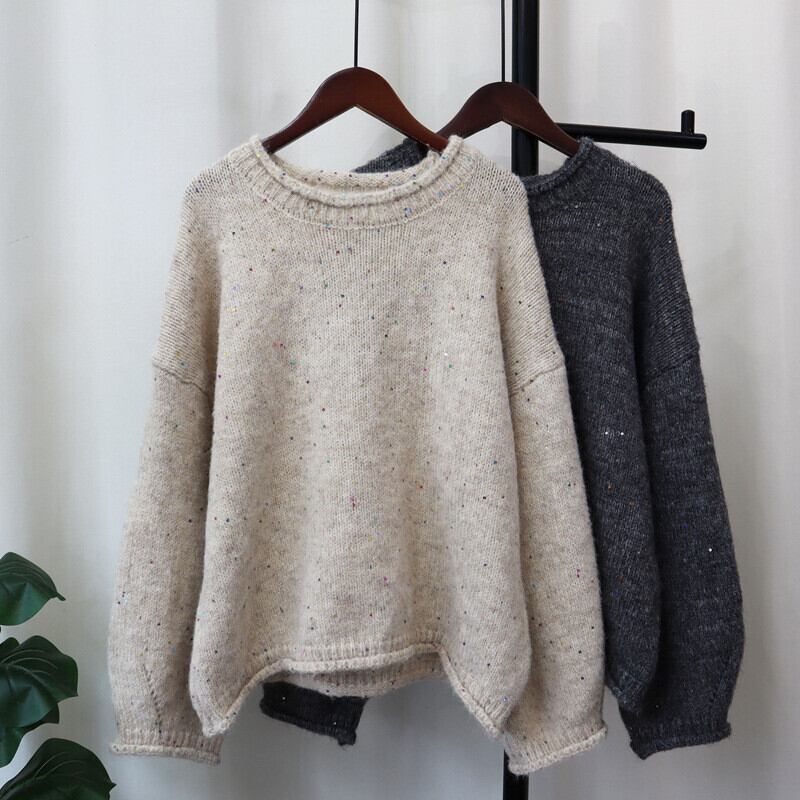 【tops】スパンコールニットセーター　M28590
