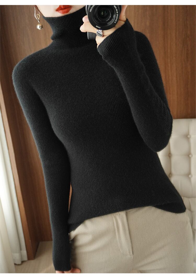 【tops】ハイネックニットプルオーバー　M19162