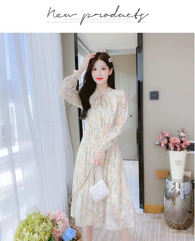 【dress】花柄ワンピース　M25369