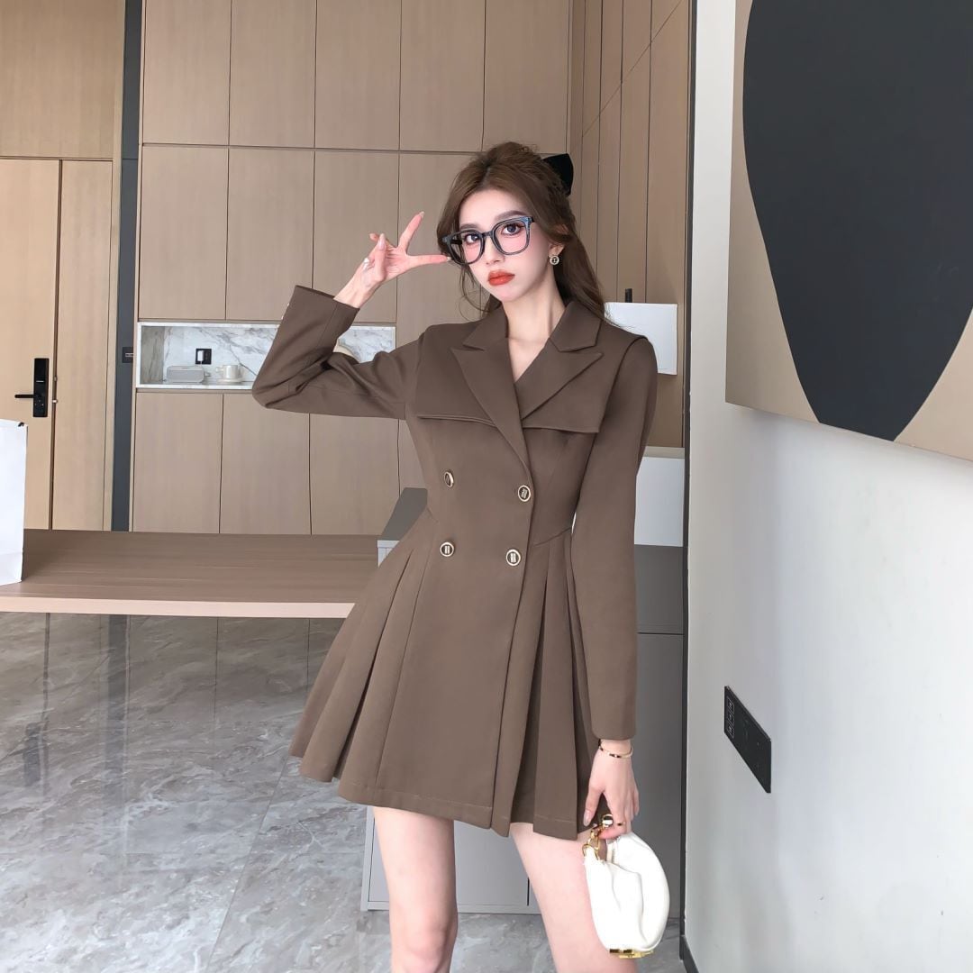 【dress】ダブルボタンワンピース　M18968
