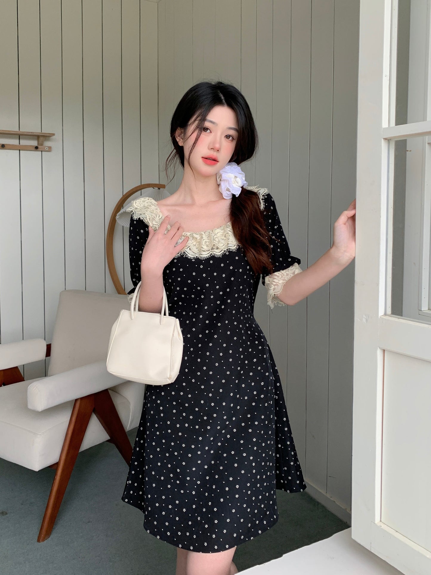 【dress】ドット柄大きいサイズワンピース G20988
