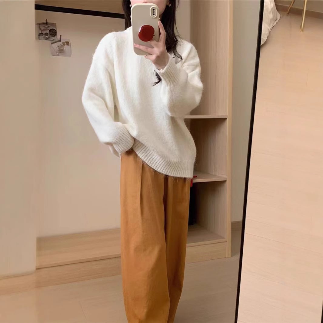 【tops】クルーネックニットセーター　M28650