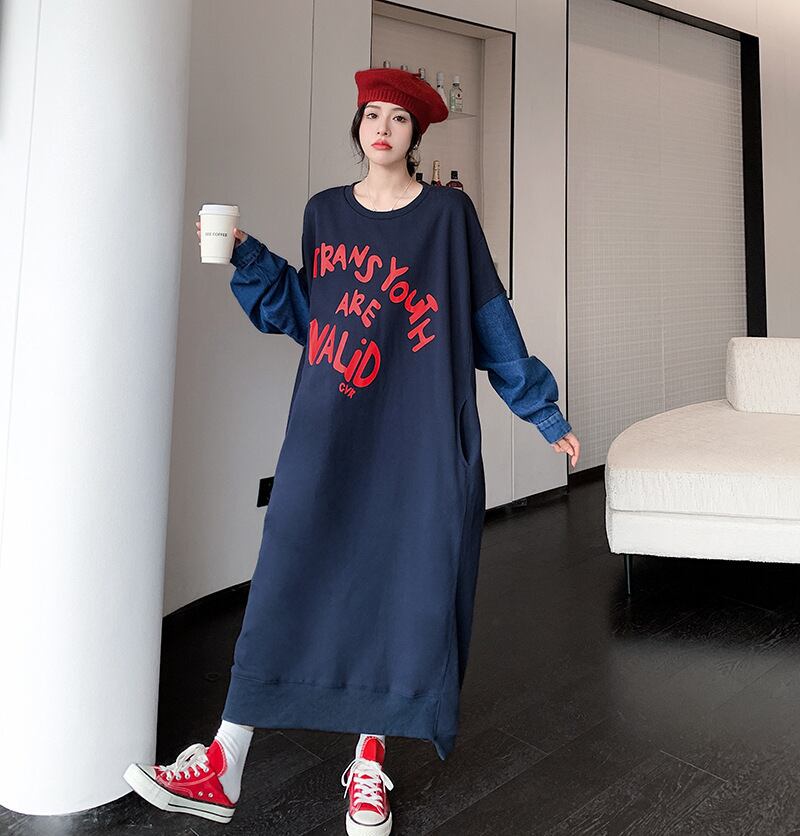 【dress】プリントカジュアルワンピース　M18590