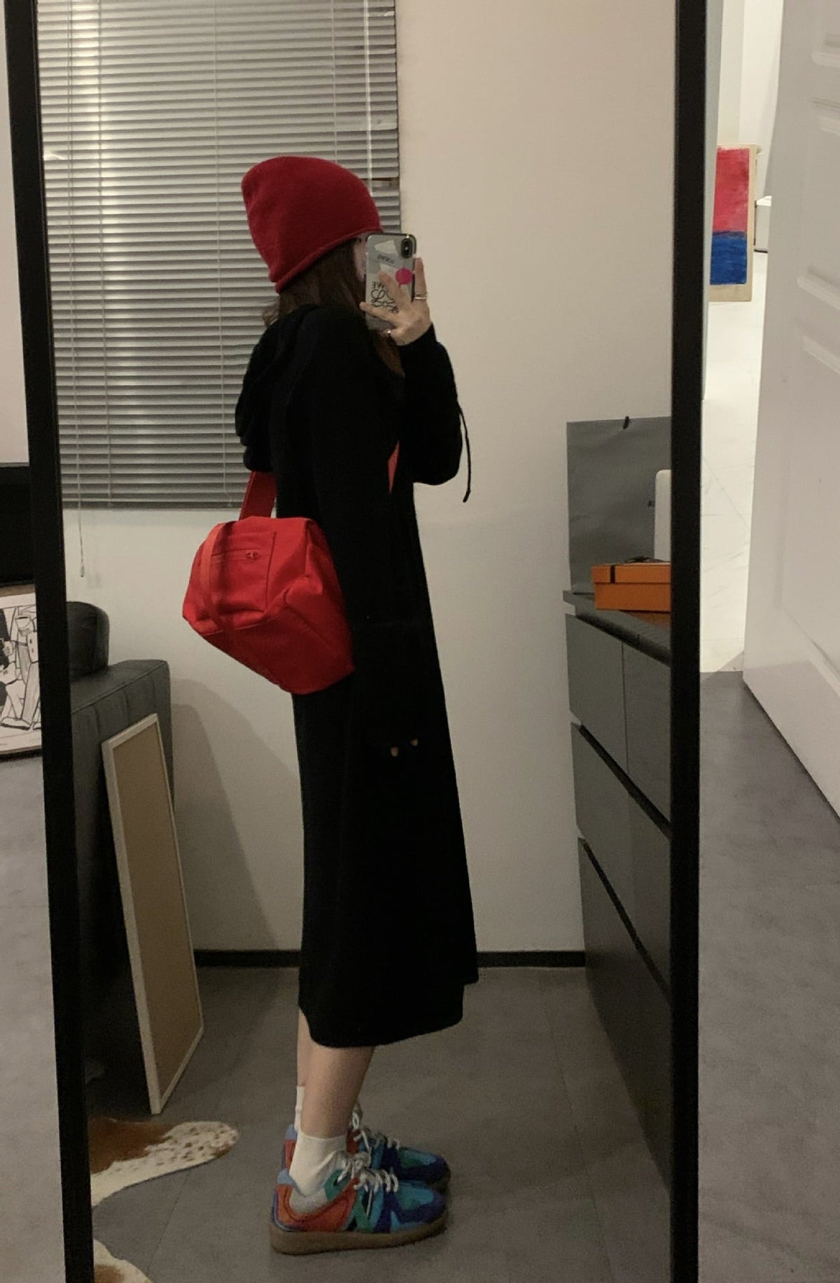 【dress】フード付きニットワンピース　M27246