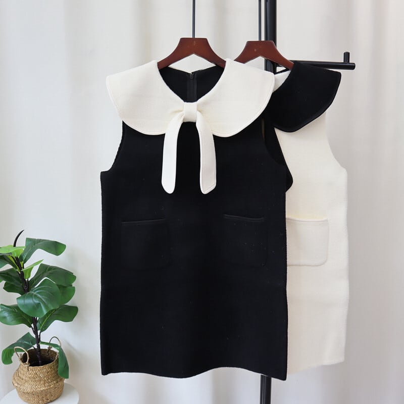 【dress】ノースリーブドールカラーワンピース　M27583