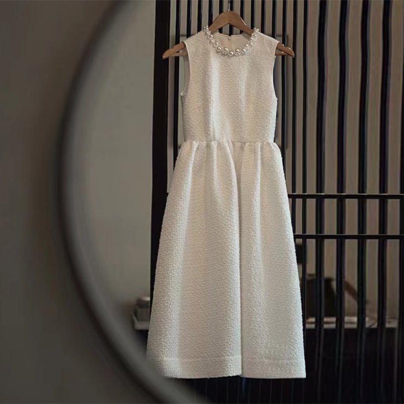【dress】パールノースリーブワンピース　M24315