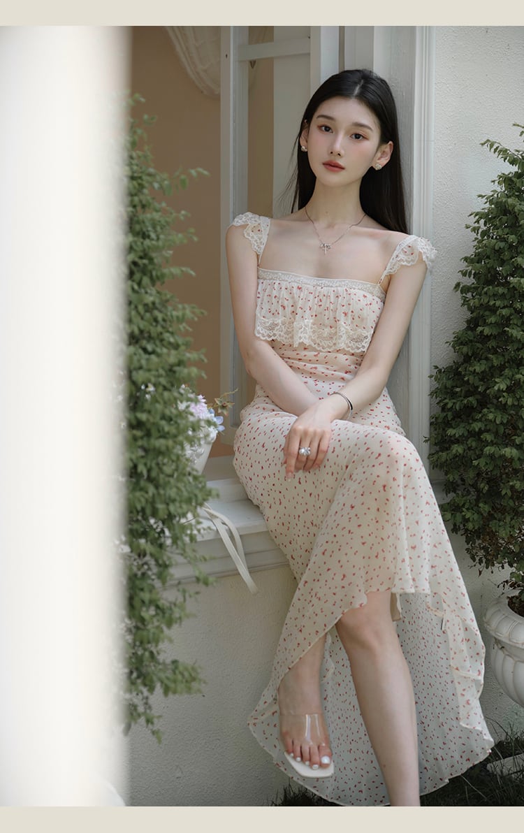 【dress】レースフリルキャミワンピース　M31661
