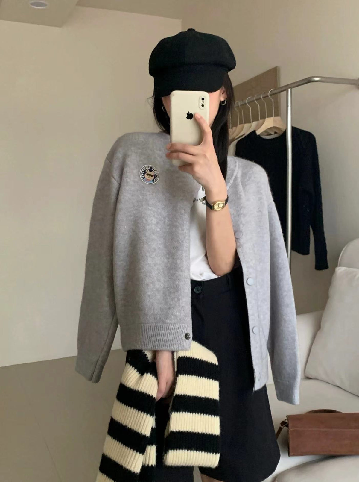 【outer】ニットカーデ　M25686