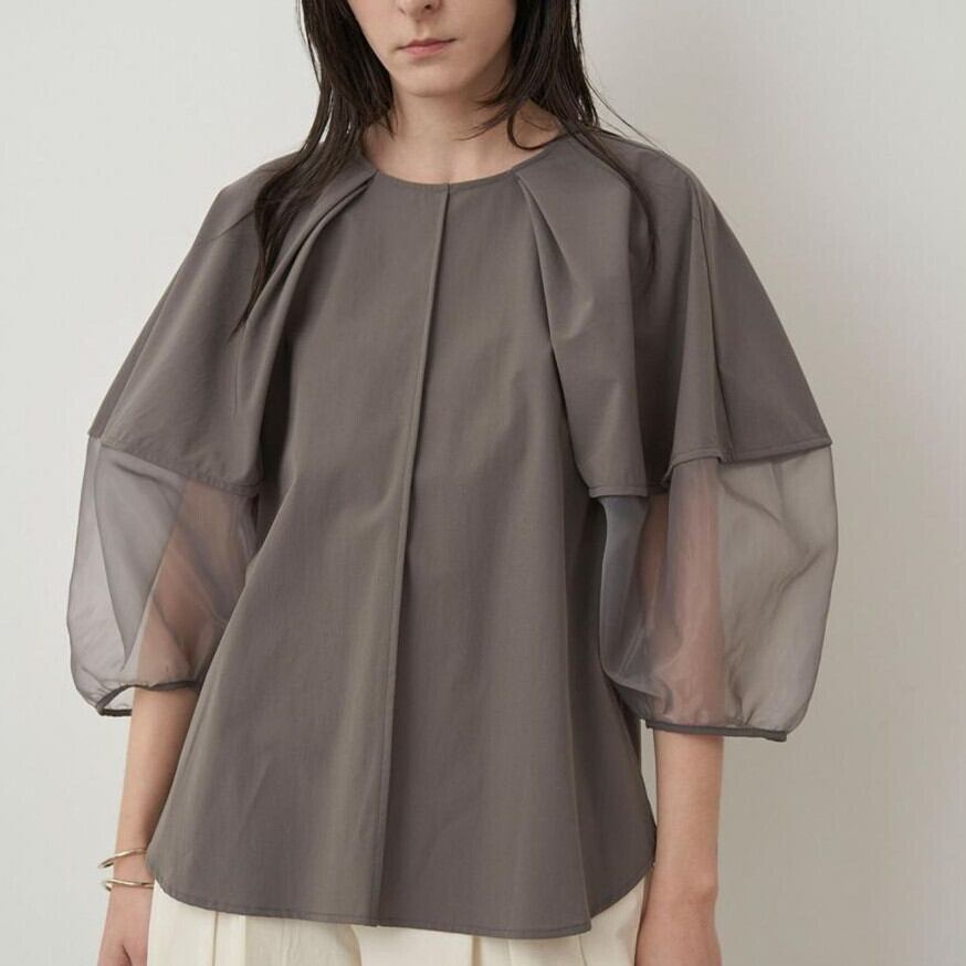 【tops】チュールコンビブラウス　M29949