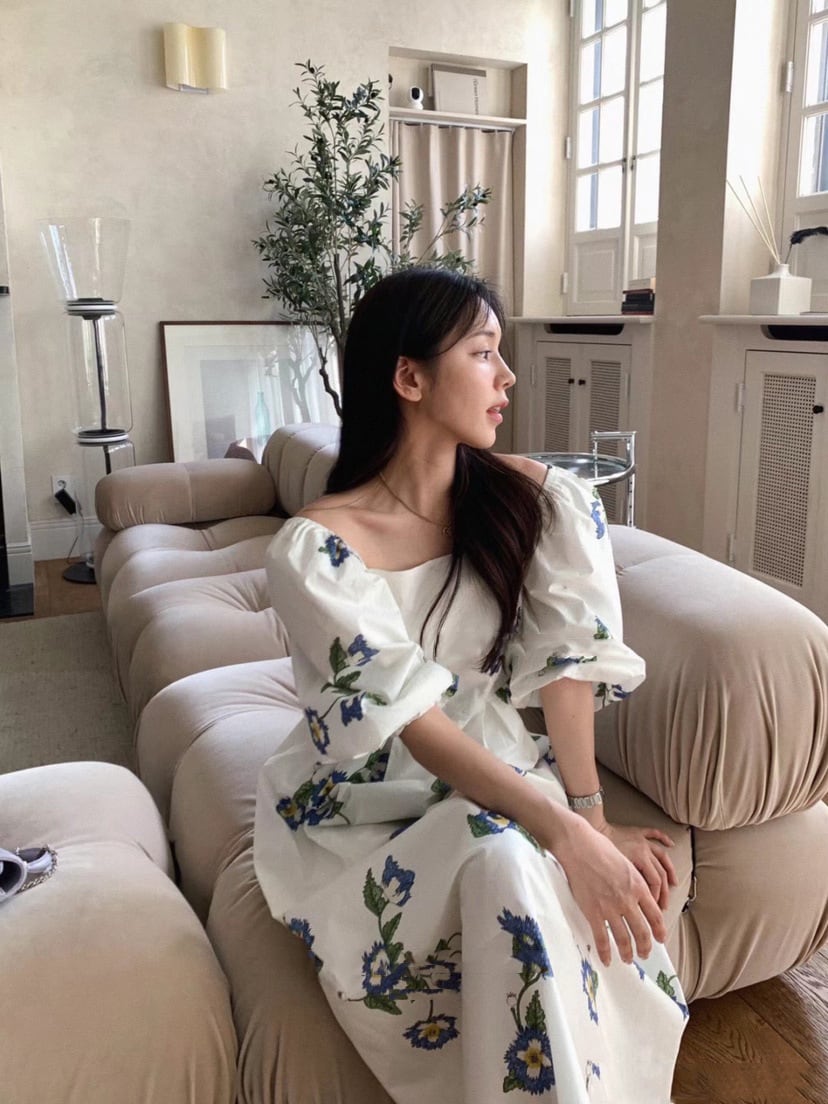 【dress】パフスリーブワンピース　M24735
