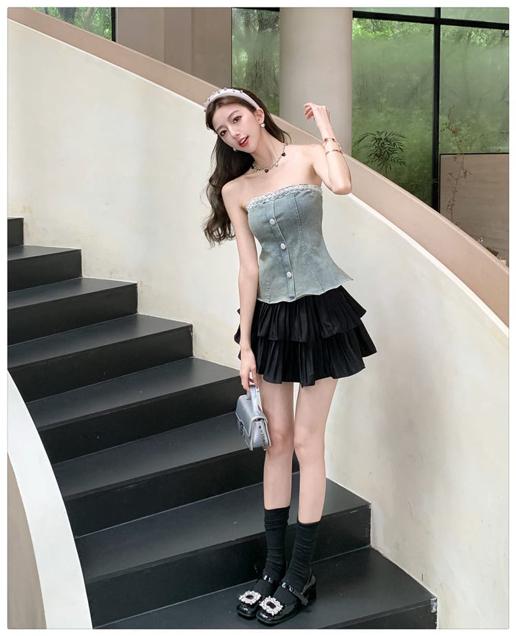 【tops】デニムベアトップ　M24438