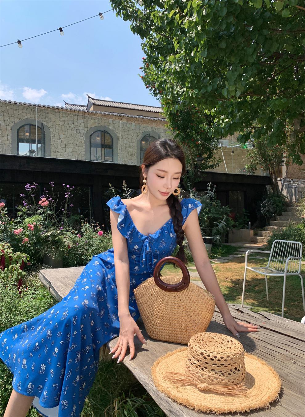 【dress】花柄フリルワンピース　M24068