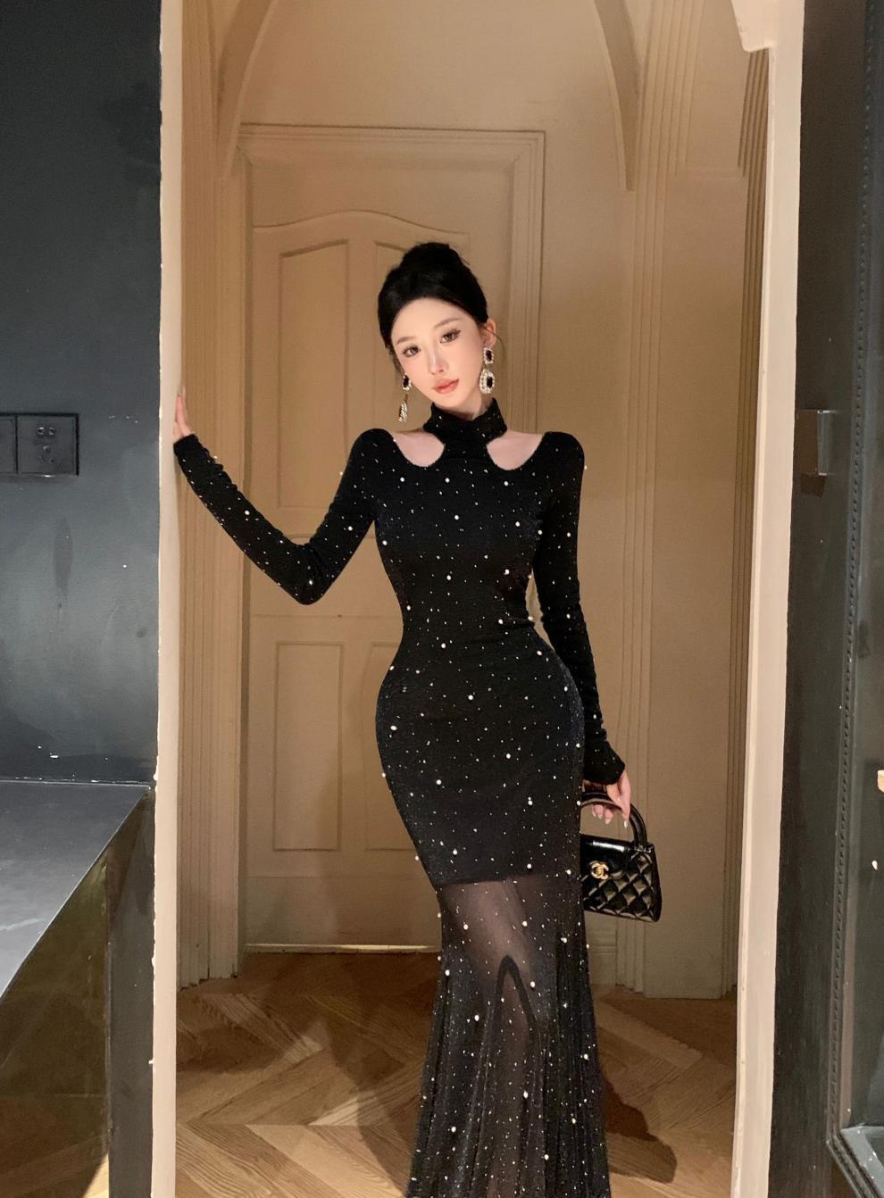 【dress】スパンコールワンピース　M26065