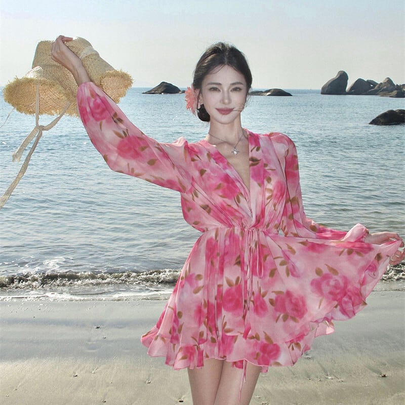【dress】花柄ワンピース　M29325