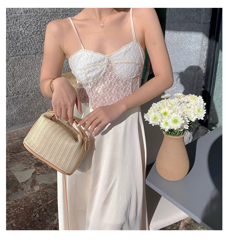 【dress】レース切り替えキャミワンピース G21265