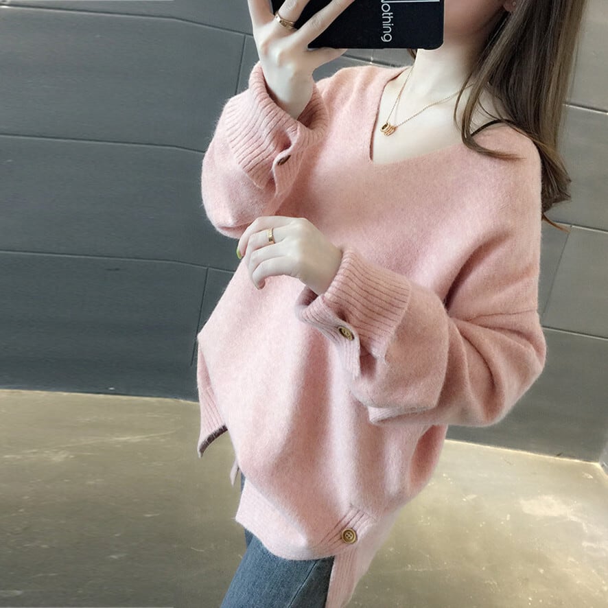 【tops】Vネックニットセーター　M28858
