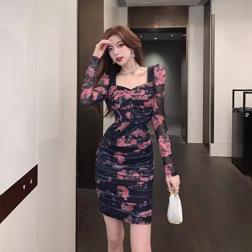 【dress】プリントワンピース　M26348