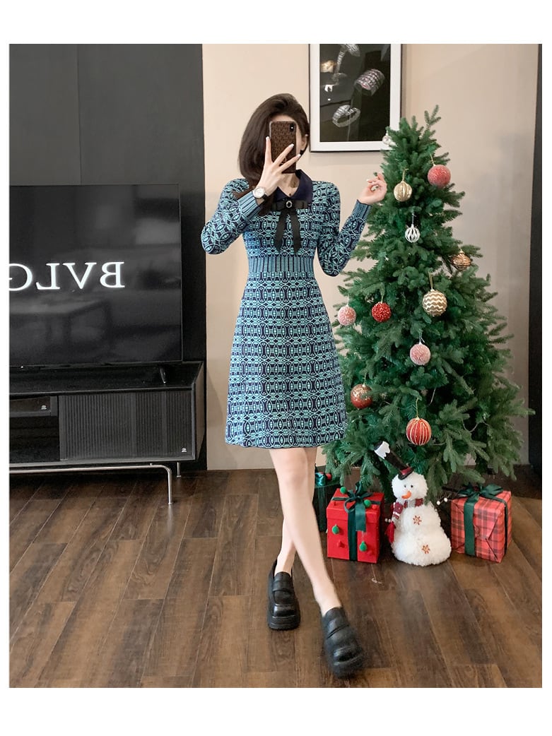 【dress】リボン付きワンピース　M25465