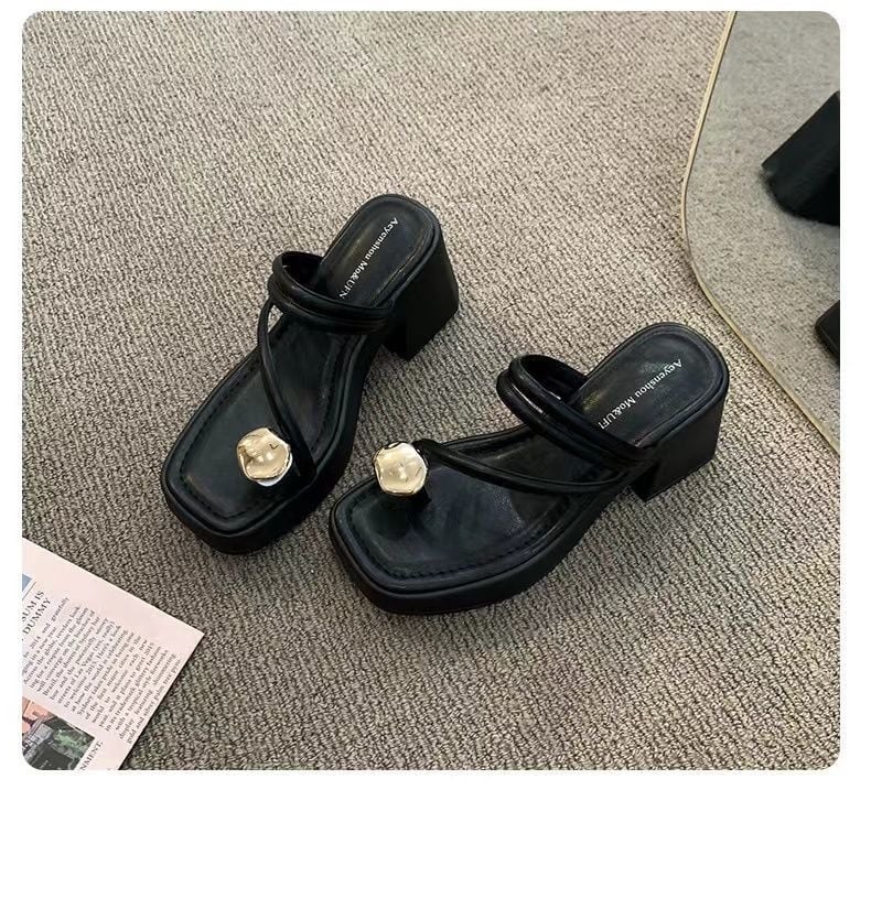 【Shoes】チャンキーヒールサンダル K0128