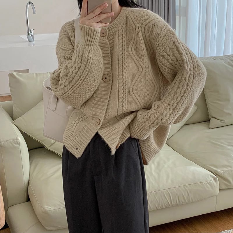 【outer】ニットカーデ　M25525