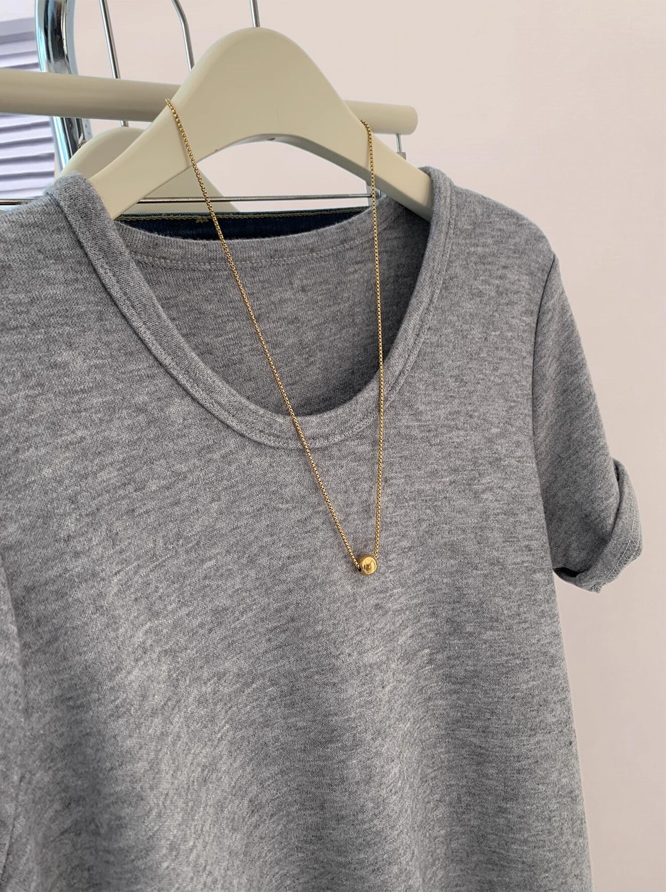 【tops】ラウンドネック半袖ＴシャツF7356