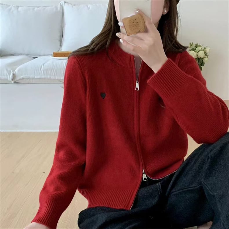 【outer】ファスナーニットカーデ　M26223