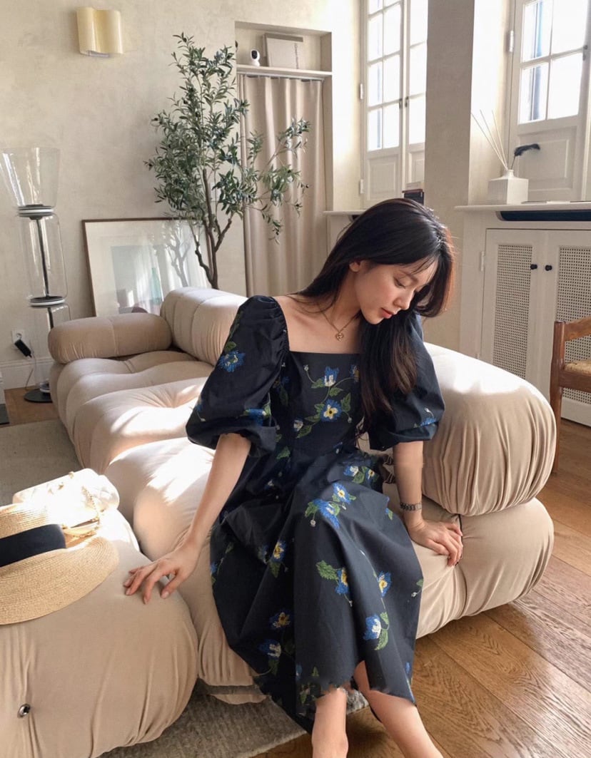 【dress】パフスリーブワンピース　M24735