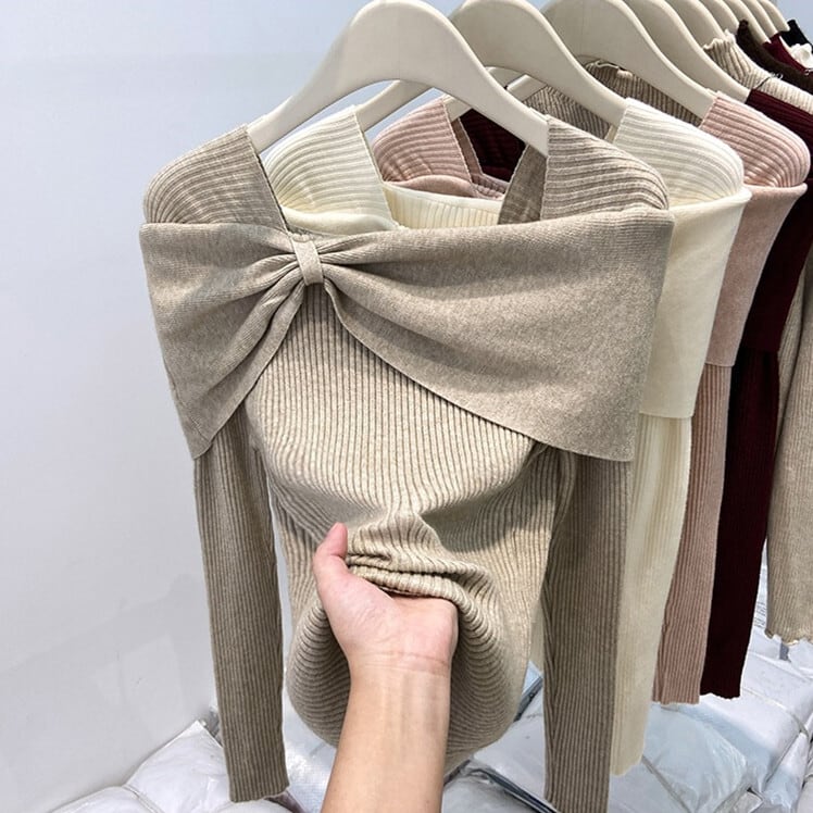 【tops】ニットトップス　M27565