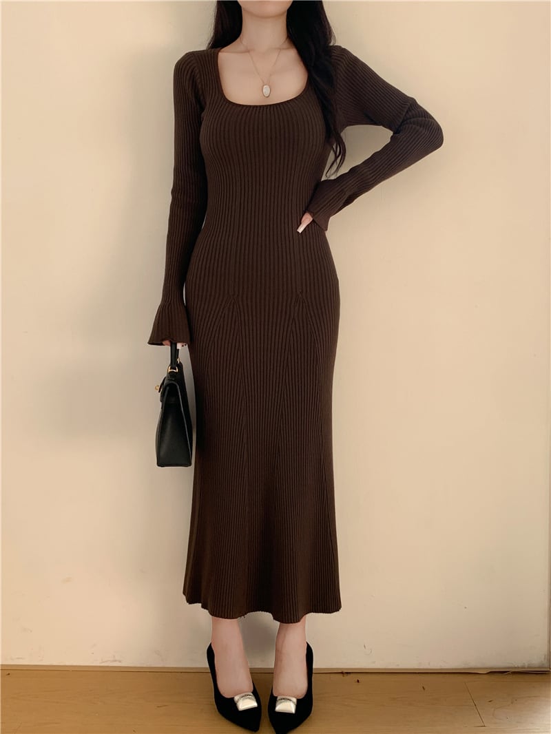 【dress】マーメイドニットワンピース　M26998