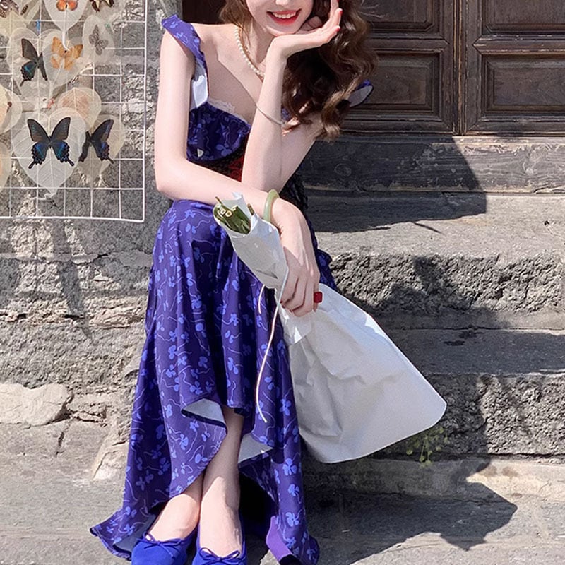 【dress】花柄フリルワンピース　M25155
